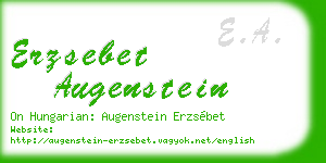 erzsebet augenstein business card